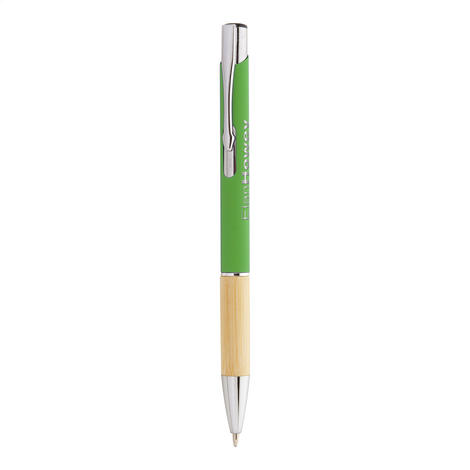 Aluminum Ballpoint Pen with Bamboo Grip
