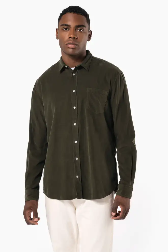 Men's Corduroy Shirt Custom Branding