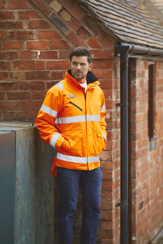 High Visibility Safety Jacket EN ISO 20471 Waterproof