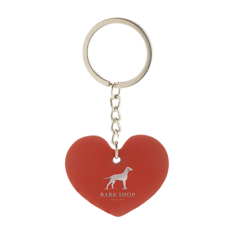 Heart Keychain Recycled Steel Laser Engraved