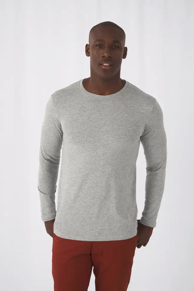 Bio Inspire Men's Long Sleeve Organic Cotton T-Shirt