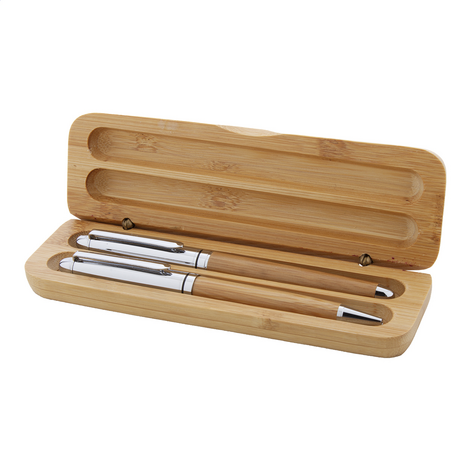 Set Penne Bambù e Metallo Elegante