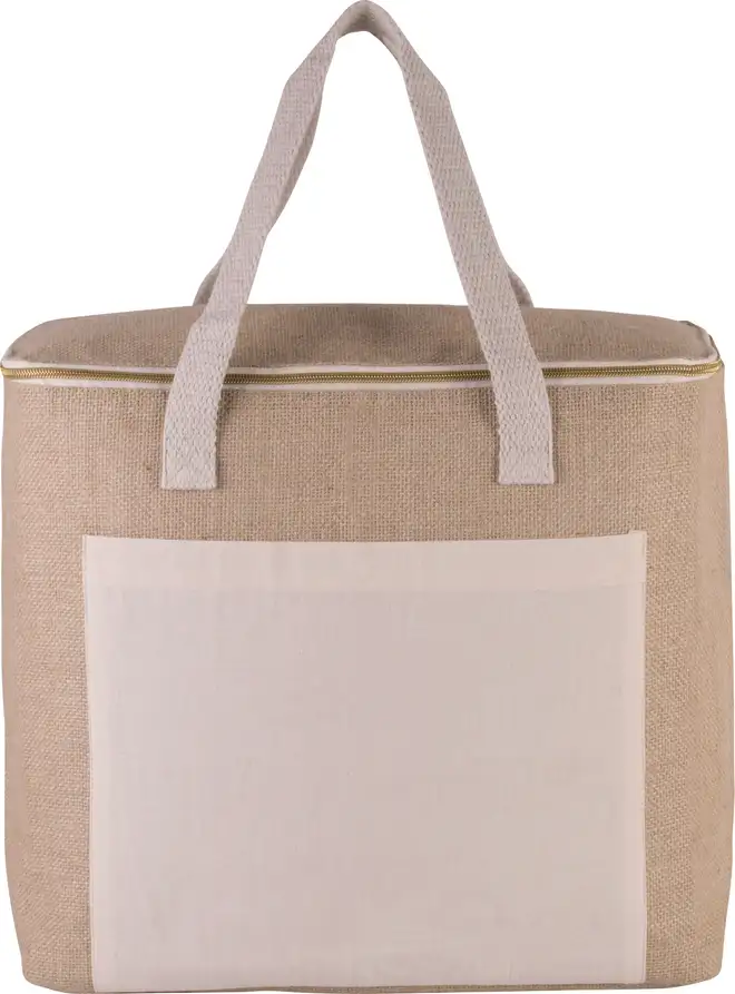 Large Jute Insulated Bag Customizable Corporate Gift