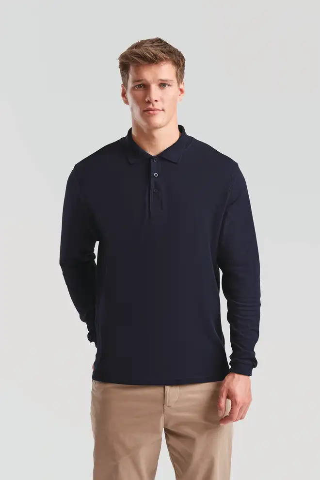 Premium Long-Sleeve Polo Cotton Shirt
