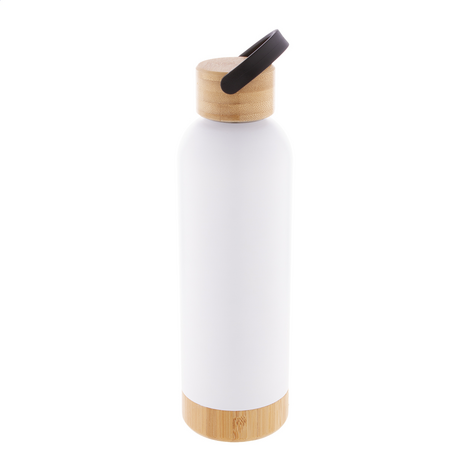 Thermal Water Bottle 500ml Steel Bamboo