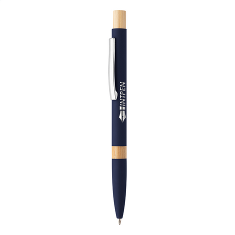 Recycled Aluminum Ballpoint Pen with Bamboo