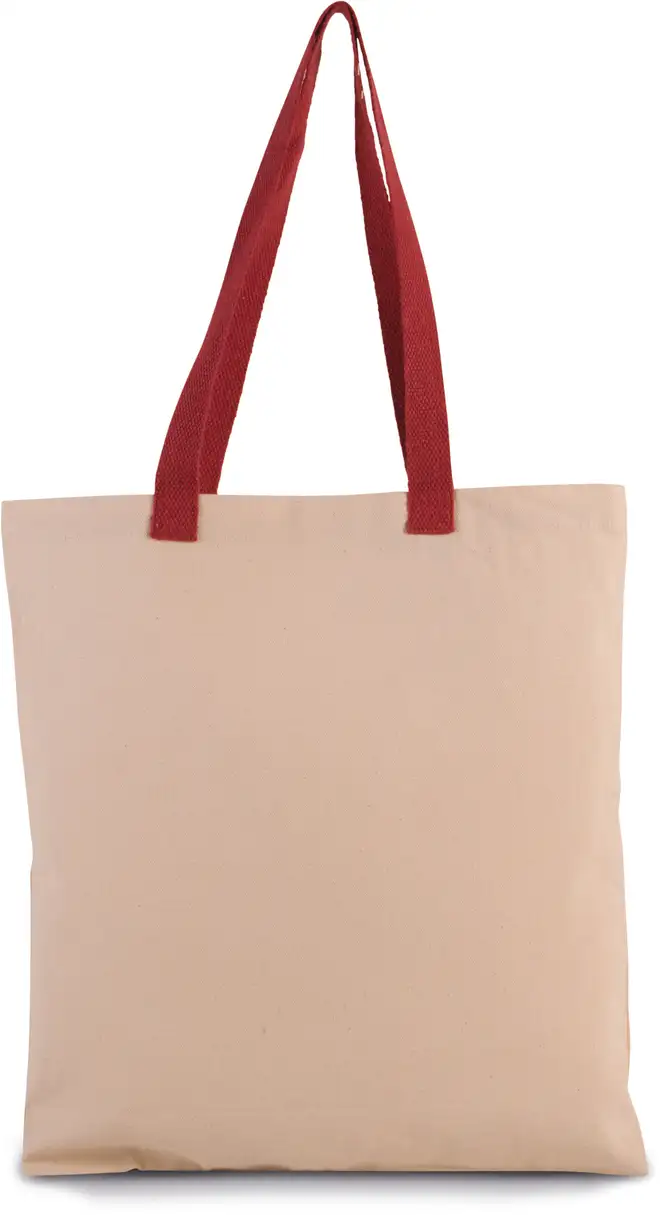Custom canvas shopper bag contrasting handles Opifix