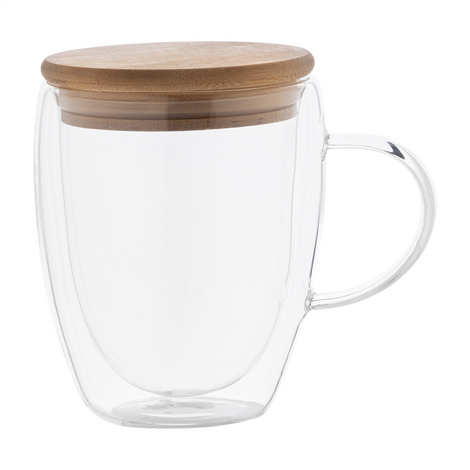 Borosilicate Thermal Mug 350ml Bamboo Lid