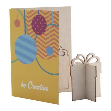 Personalized Christmas Card with Wooden Puzzle
