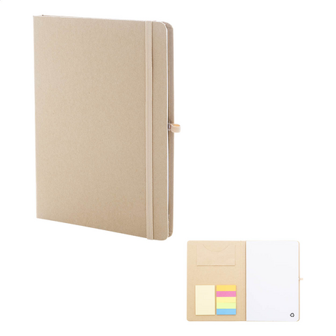 Sustainable A5 Recycled Notebook with Sticky Notes