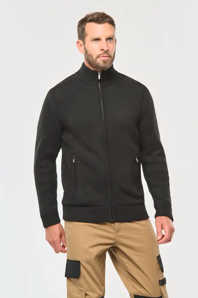 Men's Fleece-Lined Cardigan Workwear