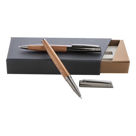 Set Penne Metallo Legno Elegante