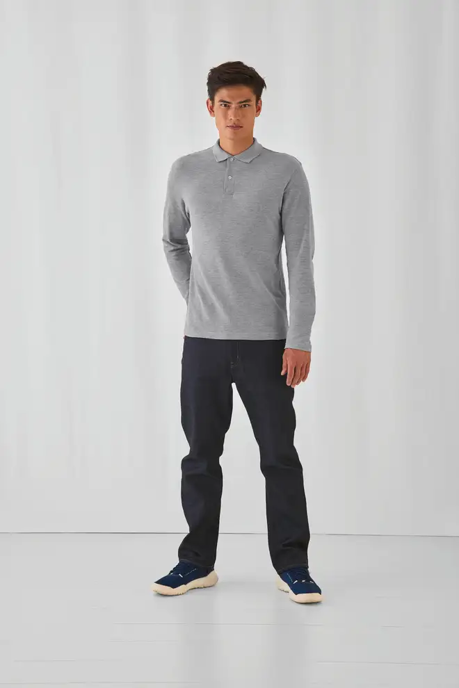 Men's Long-Sleeve Polo Shirt Custom Printing