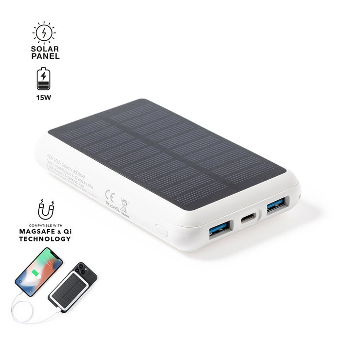 Power Bank Solare 8000mAh Wireless MagSafe