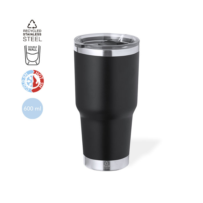 Tobey 600 ml Recycled Steel Thermal Mug