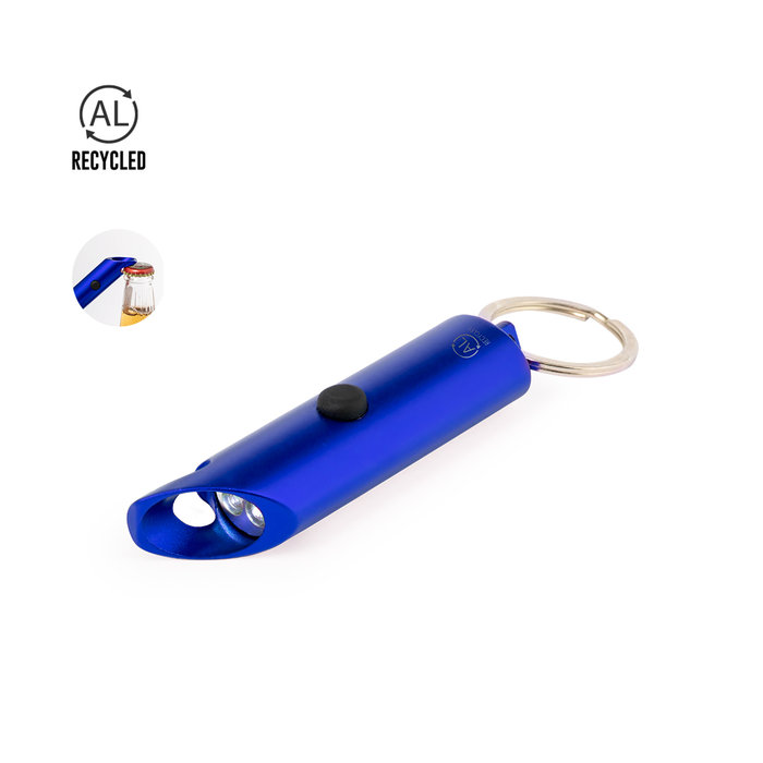 Portachiavi Torcia LED Alluminio Riciclato GRS