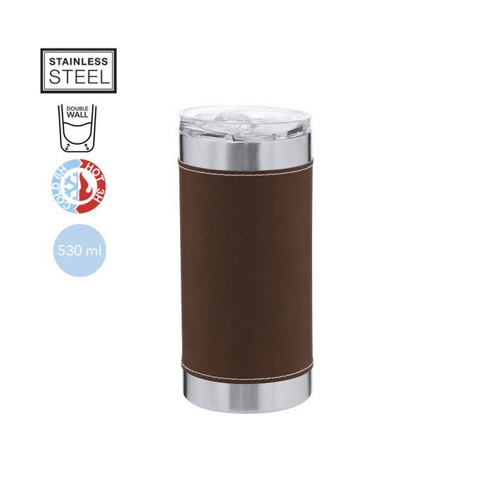 Bicchiere Termico Hulpex 530ml in Acciaio Inox
