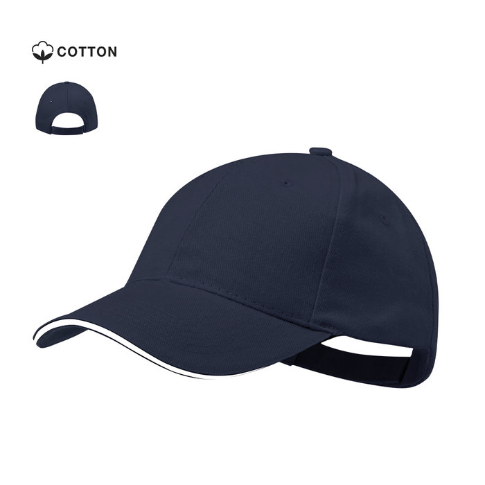 6-Panel Cotton Cap with Velcro Closure
