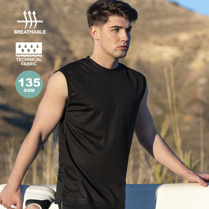Sleeveless Technical Adult T-Shirt Sunit Breathable