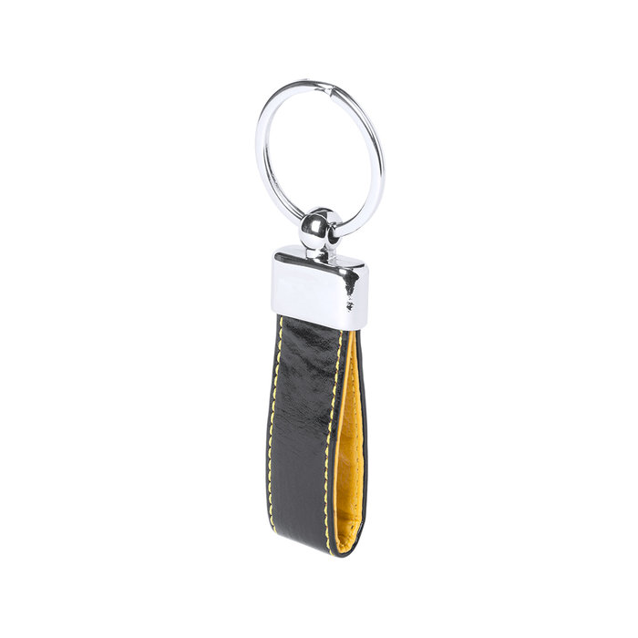 Boriem Two-Tone Keychain | Synthetic Leather Metal