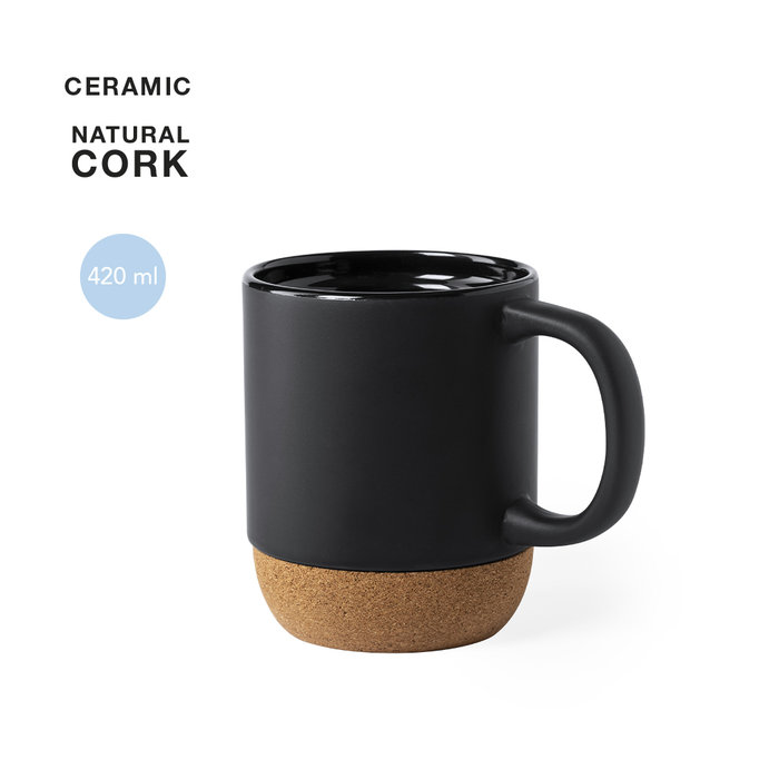 Ceramic Mug 420ml Cork Base | Premium Opifix