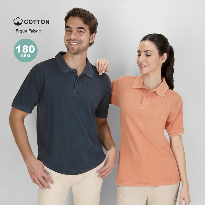 Ken Adult Polo Washed Denim 100% Cotton